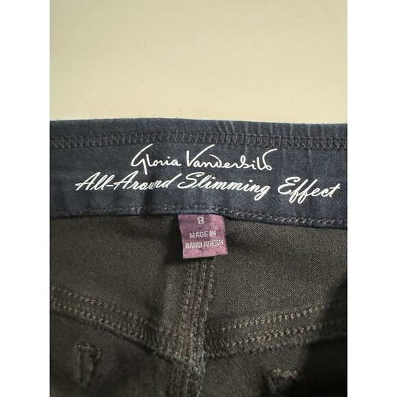 Gloria Vanderbilt Amanda Pull On Comfort Jeans Size 8 Dark Blue New Stretch - Picture 7 of 10